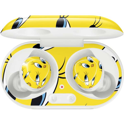 Looney Tunes Tweety Bird Super Sized Pattern Galaxy Buds Plus Skin